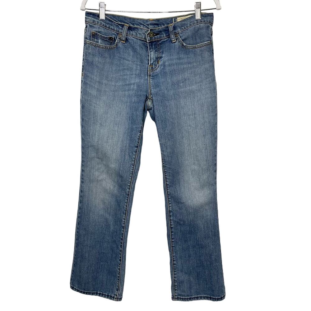 GAP Bootcut Stretch Jeans Bootcut‎ Leg Medium Wash Mid Rise Whiskering Size 6
